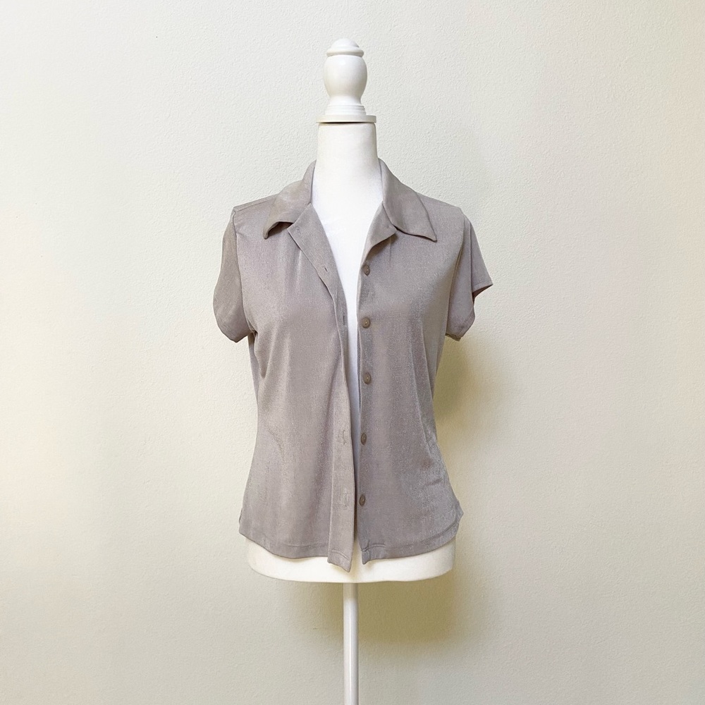 Beautiful vintage shimmery button down blouse